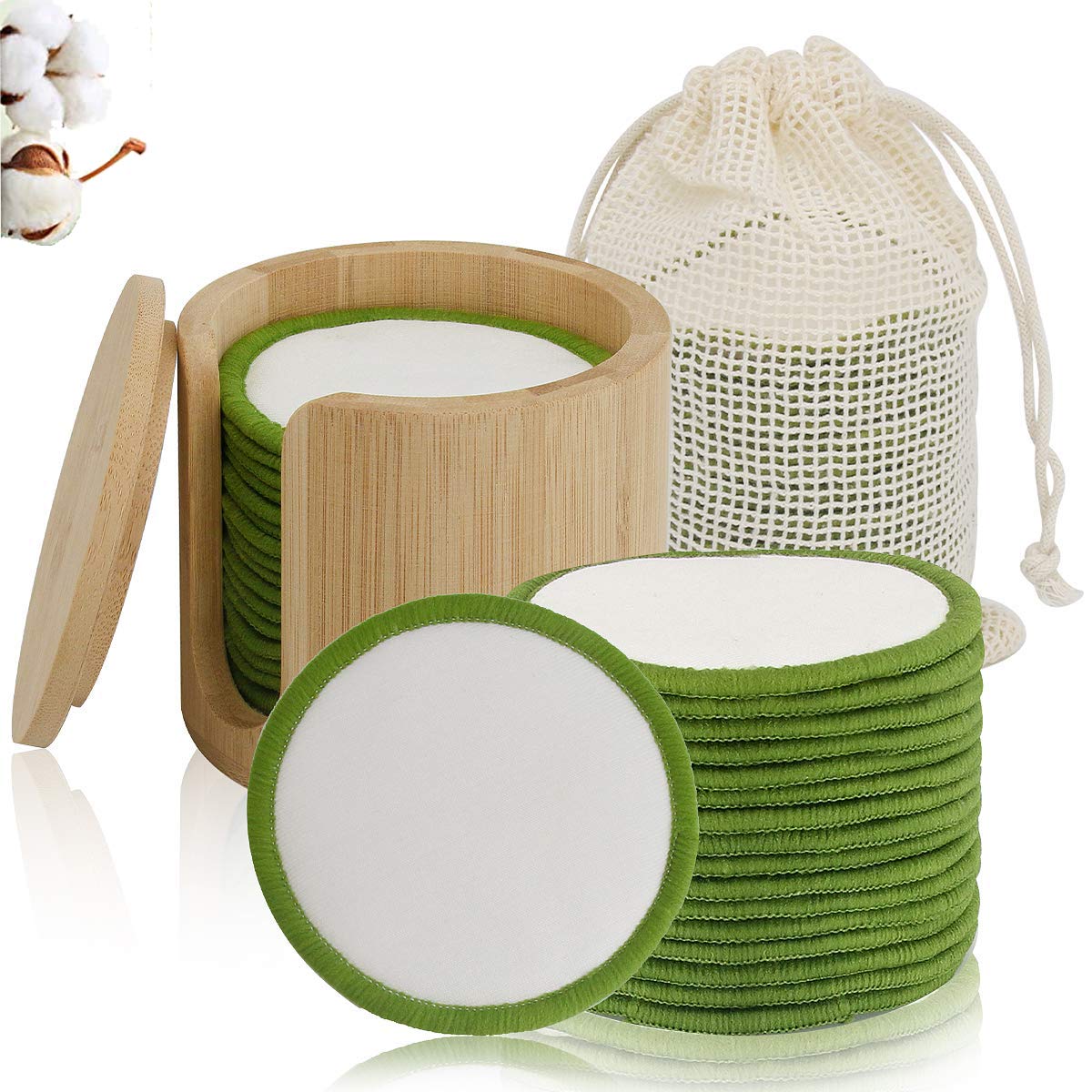 Лидер продаж, экологически чистые многоразовые косметические средства для чистки лица, органические подушечки для снятия макияжа