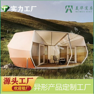 Oval Creative <b>Tent</b> Single Layer Aluminum <b>Frame</b> One Bedroom One Living Room Four Season Rainproof Outdoor Shelter - Product Image 5
