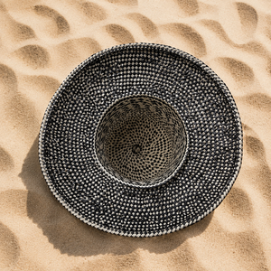 Chapeau Bob Unisexe Adulte à Bord Large, Broderie Ethnique Faite Main, Motif Feuilles de Palmier Lontar Naturelles, Style Bali, Idéal Plage, Extérieur, Voyage, Tendance - Product Image 3