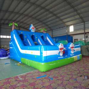 Tobogán Inflable <span class=keywords><strong>Doraemon</strong></span> de PVC de Grado Comercial para Parques de Diversiones y Áreas de Juego, Castillo Inflable Seguro y Duradero para Entretenimiento Infantil - Product Image 3