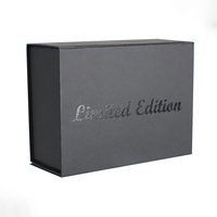 Boîtes cadeaux en carton rigide pliables avec fermeture magnétique, logo UV noir premium personnalisé