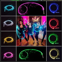 Fouet à fibres optiques de 4e génération, 184 cm, PMMA, fouet lumineux pour la danse, 7 couleurs, 22 modes d'éclairage, pour les soirées en boîte de nuit, les bars, les spectacles en direct, vente en gros pour l'UE et les États-Unis