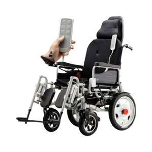 Fauteuil roulant électrique à cadre en alliage d'aluminium léger à vente chaude pour personnes handicapées, double batterie au lithium, pliable, conception intelligente - Product Image 1