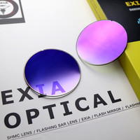 Lunettes de soleil EXIA A75 avec verres miroir violets, verres UV400, base plate SHMC, courbure zéro