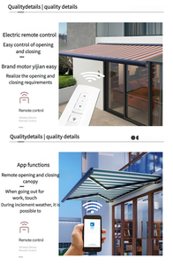 Auvent rétractable <span class=keywords><strong>électrique</strong></span> pour l'extérieur, <span class=keywords><strong>4m</strong></span>, manuel, mural, pare-soleil rétractable, pour garage, auvent motorisé à cassette complète - Product Image 4
