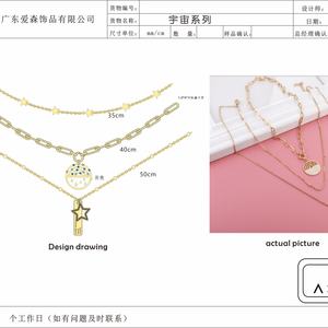 Fábrica de Joyería Ason, Diseño de Logotipo OEM/ODM Gratuito, Joyería de Plata y Oro, Collar Personalizado para Mujer - Product Image 3