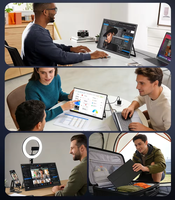 Moniteur portable 4K IPS 15,7 pouces 100% SRGB 3840x2160 UHD 350 Nits 60Hz Ultra-fin pour USB-C avec support VESA intégré