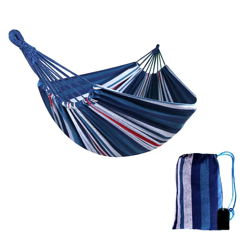 Best Sale Outdoor Garden Hammock 9ft Space-saving Steel Hammock Chair Double Canvas Hammock