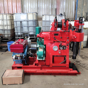 Machine de forage de puits d'eau hydraulique entièrement automatique, profondeur 150m/200m, foreuse à carottage avec pompe 22hp, état neuf - Product Image 4