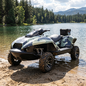 Bateau amphibie de loisirs 1600cc 4 cylindres en fibre de verre avec 2 sièges CVT 60-70km/h pour les jeux aquatiques - Product Image 4