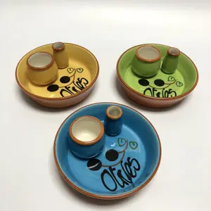 Nouvelle Céramique d'olive plat