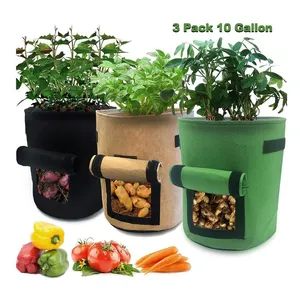 High Quality Product Breathable Felt Potato Thicken Grow Bag For indoor outdoor plant