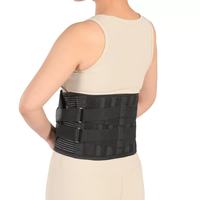 Taille XXL Ceinture de soutien élastique en néoprène et nylon réglable 6 plaques d'acier Coussin lombaire respirant Protection contre les douleurs lombaires