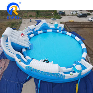 <span class=keywords><strong>Parc</strong></span> aquatique gonflable portable avec toboggan, château gonflable de grande taille pour jeux aquatiques en plein air - Product Image 5