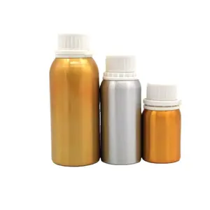 Botellas de aluminio de aceite esencial con tapa de seguridad de plástico, 100ml, 200ml, 500ml, 1000ml, venta al por mayor