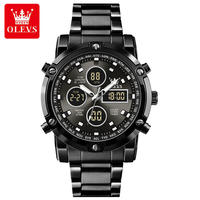 Montres pour hommes OLEVS 1106, originales, multifonctionnelles, étanches, lumineuses, avec alarme, mode décontractée, montre électronique pour homme