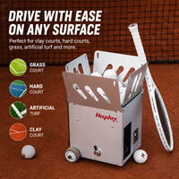 Lanceur de balles de tennis automatique intelligent Nisplay N0 Professional en aluminium, contrôle par application, portable, durable, capacité de 60+ balles