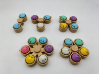 Porte-clés Fidget Spinner en silicone, motif pain vapeur, aux couleurs pastel, jouet anti-stress pour enfants et adultes, cadeau d'anniversaire