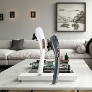 Pistola de masaje muscular infrarroja inalámbrica de mano con martillo de masaje corporal con cabeza de metal frío y calor - Product Image 6