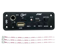 10W 6W BT amplificateur MP3 décodeur carte Microphone voiture lecteur Mp3 USB enregistrement FM Radio AUX pour haut-parleur mains libres Audio bricolage