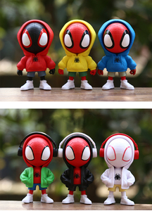 Dihua โมเดลธีมกีฬายอดนิยมที่สุดของเล่นสไปเดอร์แมนชุดแนวสตรีทมีฮู้ดของตกแต่งบ้านหุ่นสะสมของเล่นซูเปอร์ฮีโร่ - Product Image 2