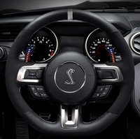 Pales de changement de vitesse magnétiques pour Mustang GT Shelby Ford Mustang 2017, pales de changement de vitesse en fibre de carbone, noires et élégantes, avec LED