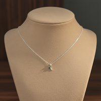 Collier en argent S925 avec pendentif tulipe fraîche, style forêt, électroplaqué, zircon, chaîne claviculaire pour femmes