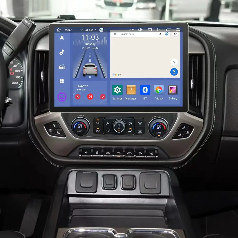6 + 128G Suokula Android voiture lecteur DVD Radio GPS WIFI Auto Carplay Radio pour Chevrolet Silverado GMC Sierra 2014-2018