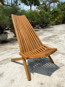 Chaise de pêche pliable élégante en acacia pour la détente, design moderne pour la salle à manger, la cuisine, la villa, le camping, la randonnée, les voyages - Product Image 1