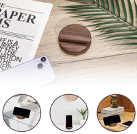 Support rond en bois à fente unique pour la maison, adapté à une utilisation comme support de bureau dans les cuisines, salles de bain, bureaux, etc.