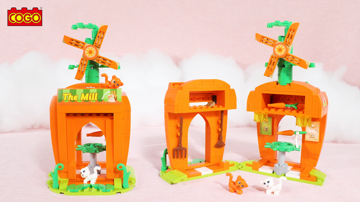 COGO 260 Pieces DIY Fruit House Toy Brick Construction Plastic Building  Blocks Toys for Kids Block