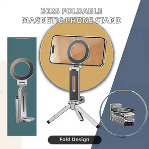 2026 Trending Stronger Magnetic Phone Holder for IPhones 15 <b>Foldable</b> Adjustable <b>Desk</b> Tripod Stand Universal Mobile Phone Holder - Product Image 3