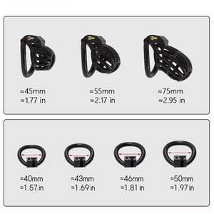 กรงครอบอวัยวะเพศชายแบบรังผึ้ง PET พร้อมห่วงล็อค สำหรับสัตว์เลี้ยงผู้ใหญ่ ของเล่นผู้ใหญ่ ห่วงล็อคได้ - Product Image 5