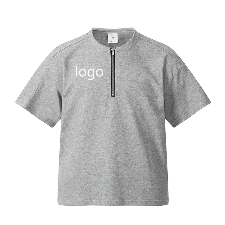 Logo personnalisé vêtements de sport respirants hommes solide été col rond 100% coton T-shirt pour hommes