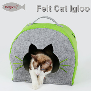 Nature Feutre <span class=keywords><strong>Chat</strong></span> <span class=keywords><strong>Igloo</strong></span> Maison Hiver <span class=keywords><strong>chat</strong></span> caverne Pour Animaux De Compagnie - Product Image 3