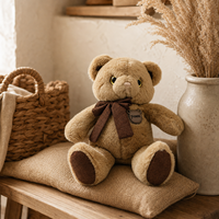 Ours en peluche personnalisé avec logo, fabrication OEM/ODM, animal en peluche doux pour cadeau promotionnel, faible MOQ, peluches en gros