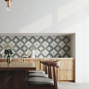 Hotel ristorante progetto doccia pavimento bagno cucina parete Backsplash 2 "ceramica verde opaco Mix triangolo mosaico geometrico - Product Image 3