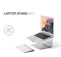 Soporte Moderno para Portátil Plateado, Soporte de Aluminio para Computadora con Enfriamiento Ecológico, Soporte para MacBook para Portátiles Apple MacBook Air Pro de 11-16 Pulgadas