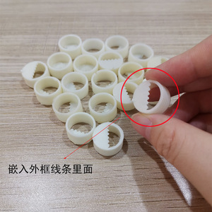 Crochet antidérapant en plastique à dents crantées, capacité de charge de 5 à 10 kg, pour montage dissimulé du panneau arrière des cadres photo - Product Image 2