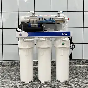 Oem 1,6l/menit ABS perumahan 6 tahap terbalik osmosis kustom harga rendah pemurni air rumah filter uv air untuk seluruh rumah