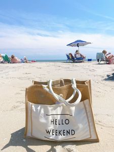 Bolsa de Yute con Diseño de Letras, Tamaño Extra Grande y Correa para el Hombro, para Tiendas Orgánicas y Compradores Ecológicos - Product Image 5