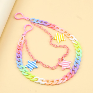 โซ่คล้องกางเกงสองชั้นสีสันสดใส พร้อมจี้รูปดาว สำหรับใส่กับกางเกงยีนส์ในชีวิตประจำวัน ทำจากโลหะผสมสังกะสี - Product Image 3