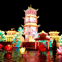 Grandes lanternes décoratives en forme d'animaux, décorations d'extérieur, poisson koi, carpe, fête pour le nouvel an lunaire chinois, 2020