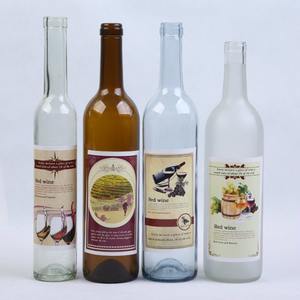 Bouteilles en verre mat transparent/ambre/vert/bordeaux 375 ml 500 ml 750 ml Col long Portable Frosted Cork Ice Wine & Vodka - Product Image 5