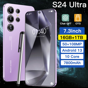 2025 Hot S25 Pro Ultra S24 5 gam điện thoại thông minh 6.8 inch 4K Màn hình LED deca-core 108mp hỗ trợ LTE Có sẵn Tiếng Anh Pháp Tây Ban Nha - Product Image 1