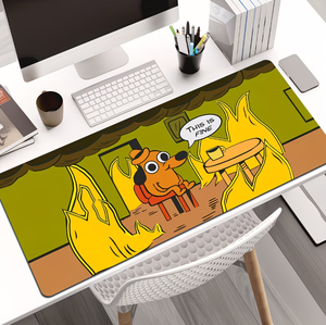 Tapis de bureau à thème Chien et Feu <span class=keywords><strong>It</strong></span>'s Okay, extra large XL/XXL, antidérapant, durable, accessoire de bureau amusant pour ordinateur - Product Image 5
