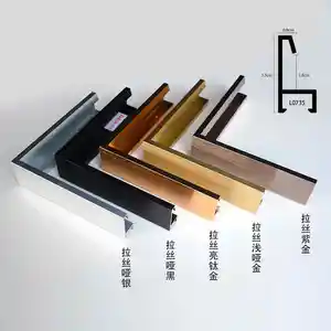 Custom Wall Art Painting Canvas Frame Profile Molding Strip Metal Alloy White Aluminium Frame