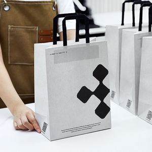 Sacs en papier kraft personnalisés imprimés pour boulangerie, sacs à baguettes longs et sacs à pain avec poignée – Vente en gros - Product Image 2