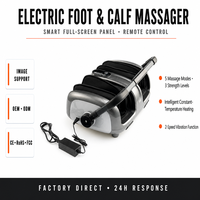 Nouveau Masseur de Pieds à Airbag Plug-in avec Contrôle de Minuterie, Pétrissage Profond, Massage des Mollets, Jambes et Plaquettes Plantaires, avec Fonction Chauffante
