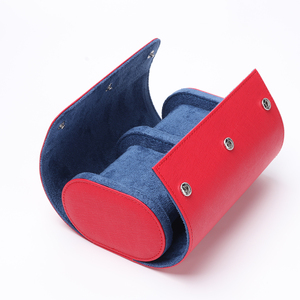 Couleur rouge En Gros Personnalisé 2 Fentes de <span class=keywords><strong>Montre</strong></span> de Stockage En Cuir <span class=keywords><strong>Montre</strong></span> Boîte Cadeau Avec Logo Personnalisé - Product Image 4